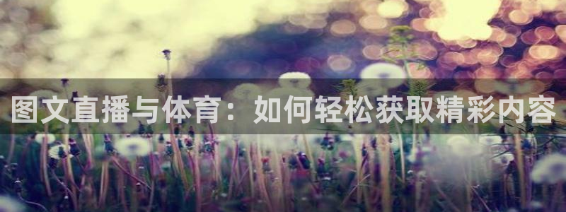 图文直播与体育：如何轻松获取精彩内容