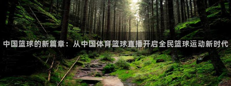 中国篮球的新篇章：从中国体育篮球直播开启全民篮球运动新时代